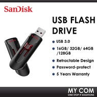 SanDisk SDCZ600 Cruzer Glide USB 3.0 Flash Drive CZ600 (16GB/ 32GB/ 64GB/128GB)
