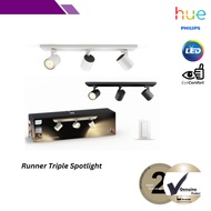 (SG) Philips Hue White Ambiance Runner Triple GU10 Spotlight (Black/White)-LOCAL