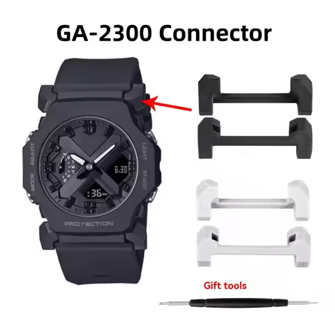 GA-2300 Watch Connector for Casio G-SHOCK GA2300 GA 2300 Watch Adapter Modified Leather Rubber Steel