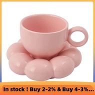 Flower Coffee Cup & Saucer Set Cute Mug & Saucer Set Ceramic Coffee Cup with Sunflower Saucer Latte 