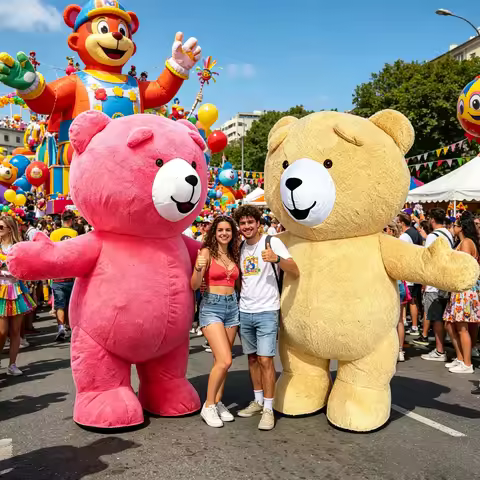 2.2M/2.6M Teddy Bear Inflatable Costume Mascot Adult Character Cosplay Animal Birthday Party Event S
