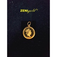 ZENIGOLD 916 Gold Pendant ~1888 Coin Design~1.45gram