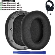 Replacement Fabric Mesh Earpads Ear Pads Cushion for Razer Blackshark V2 X PRO SE USB Wired Wireless