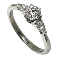 Size 8.5, Diamond (F-VS2-EX-Heart & Arrow) 0.315ct, Total Diamonds 0.147ct, Pt900 Platinum Ring, 3.6