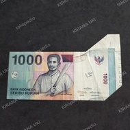 uang salah cetak misscut TYA018213