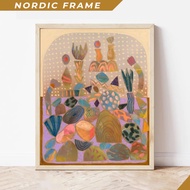 Wall painting, DIGITAL DOWNLOAD - Midcentury Modern Colorful Pink Rock Collage Digital Download 1