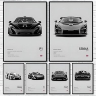 Famed Cool Sports M-McLaren Supercar SENNA P1 765LT F1 ARTURA SPEEDTAIL Poster Home living room Wall