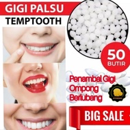 PENAMBAL GIGI BERLUBANG 50 BUTIR / TEMPTOOTH / GIGI PALSU / LEM DL