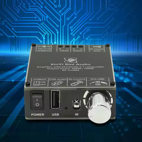 XY-Y100H 2x100W Bluetooth-Compatible 5.0 Digital Power Amplifier Board AUX Speaker Stereo Module Hom