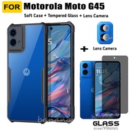 For Motorola Moto G45 Shockproof Phone Case Motorola Moto G24 G04 G34 Privacy Tempered Glass Screen 