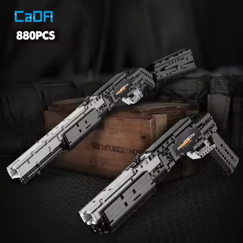 Cada 880 Pcs City Police Military Shotgun Model Building Blocks Compatible Bricks Toys For Children 