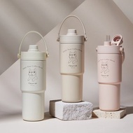 法鬥胖丁珍珠奶茶吸管杯 735ml 316不鏽鋼陶瓷內膽 附贈玻璃吸管