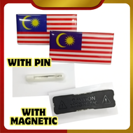 Malaysia Flag Epoxy Brooch /Pin Bendera Malaysia / Malaysia Magnetic Badge 5 x 2.5cm