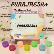 Cat Deodorant Block 6 Pcs Honey Dew Lemon Grass Lemon Apple Lavender Strawberry Free Gift Jaring cat