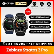 Zeblaze Stratos 3 Pro GPS สมาร์ทวอท์ชในตัว GPS และการนำเข้าเส้นทาง AMOLED Display โทรศัพท์บลูทูธ
