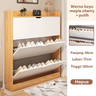 Lemari Rak Sepatu Kayu Dengan  Shoes Cabinet Shoes Kabinet Multifungsi Lemari Kabinet Kayu Minimalis