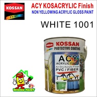 WHITE 101 ( 5L ) kossan ACY KOSACRYLIC FINISH PAINT FOR ACRYLIC GLOSS PAINT PVC PAINT FIBER PAINT