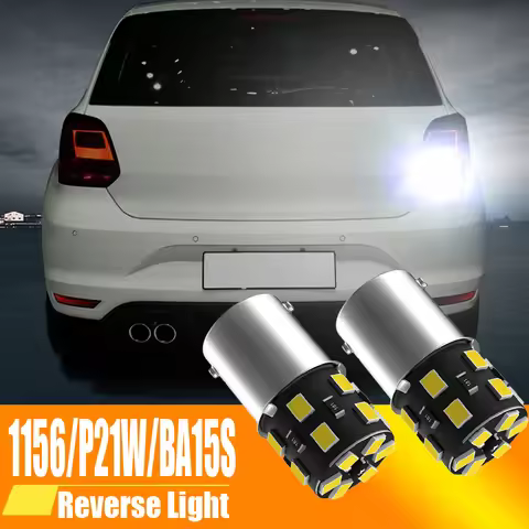 2pcs LED Reverse Light Bulb Lamp P21W BA15S Canbus For VW Passat B5 B5.5 B6 Golf mk3 mk4 mk5 mk6 3 4