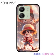 Hontinga เคสสำหรับ Xiaomi Redmi 13C 12 12C 10 5กรัม10A 11A 10C 5บวก6โปร6A 7 7A 8 8A 9 9A 9C 9T A2 A2 + K20 Pro K30 Pro K60 Ultra 5G เคสหลังลายการ์ตูนลูฟี่เคสโทรศัพท์น่ารักเคสแข็ง
