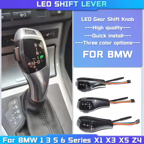 LED Gear Shift Knob Shifter Lever For BMW 1 3 5 6 Series E90 E60 E46 2D 4D E39 E53 E92 E87 E93 E83 X
