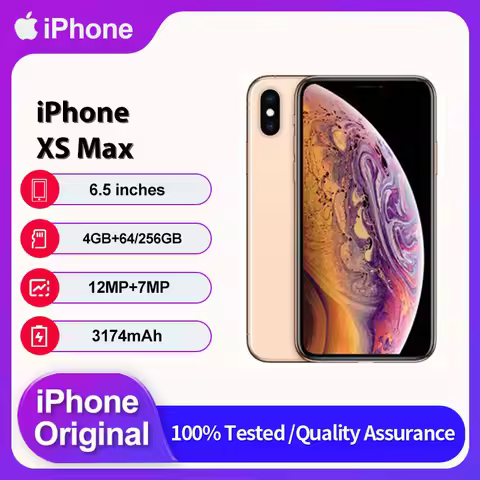 Original Apple iPhone XS Max 4G Face ID Unlocked Used IOS 12 6.5" 64/256GB ROM 3174mAh Cellphone 12M