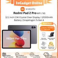 Redmi Pad 2 Pro Wifi / 5G | 12000mAh Battery | 33W Charging | Snapdragon 7s Gen 4 | Original Set