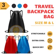 Beg tali jerut beg kasut sukan storage bag travel backpack waterproof sport training backpack