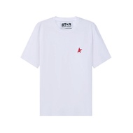 Golden Goose Mens Cotton Star Pattern Round Neck Short Sleeve T-Shirt Summer Casual Youth Style Leis