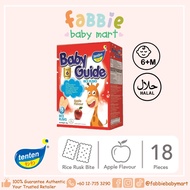 Tenten Baby Guide Rice Rusks - Apple/Banana/Carrot/Original/Vegetable 36gx18pcs [HALAL] EXP: 5 SEP 2
