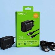 ROBOT RT-K8B 12W FAST CHARGING CHARGER + 5V TYPE C DATA CABLE/2.4A Original