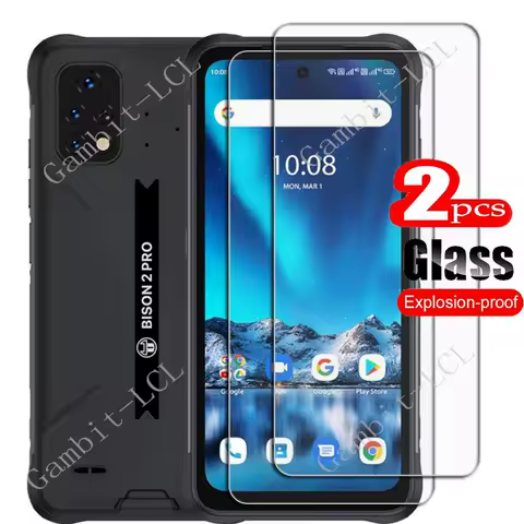 2PCS FOR UMIDIGI Bison 2 Pro 6.5" HD Tempered Glass Protective On UMI Bison2Pro Bison2 2Pro Phone Sc