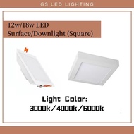SWISS LED Surface Downlight 12w/18w LED Downlight Lighting (Square)