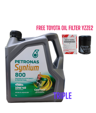 PETRONAS SYNTIUM 800 SN10W40 ENGINE OIL WITH TOYOTA YZZE2 OIL FILTER