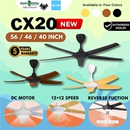 ALPHA COSA CX20 LED / Non LED 5B 56/46/40 inches DC Motor Ceiling Fan with Remote Control