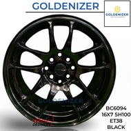 (2pc) sport rim kereta BC6094 16" 7JJ 5H100 black/HB
