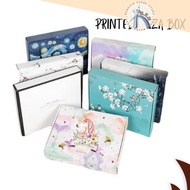 [BSU] Pizza Box Printed Color Gift Box Hand Craft Paper Hard Cover Cartoon Box Packing Kotak Pembalut Hadiah Door Gift