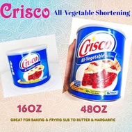 16oz / 48oz Crisco All Vegetable Shortening Great for Baking &amp; Frying Gluten Free Sub for Butter