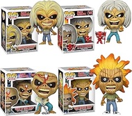 Funko Pop! Rocks Bundle of 4: Iron Maiden - Skeleton Eddie - Killers, Number of The Beast, Piece of Mind and Iron Maiden Skeleton Eddie