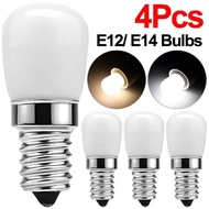 1/2/4Pcs E12 Light Bulbs 220V LED Fridge Mini Lamp Replace Kitchen Refrigerator Display Cabinet Lights Sewing Machine Lamps