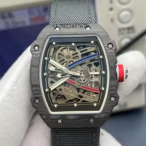 New High End RM 6702 Carbon Fiber Luminous Waterproof Men's Automatic Mechanical Watch