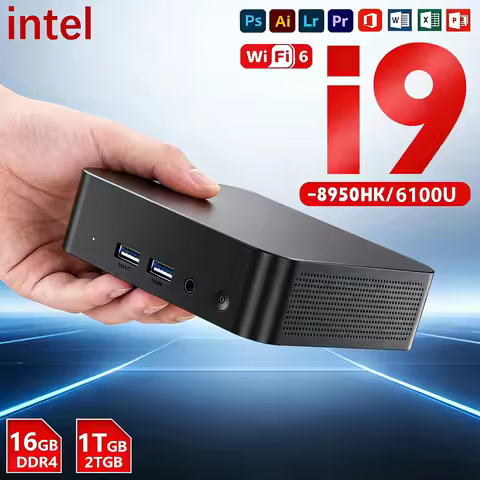 NEW Windows 11 i9 Mini PC Intel Core I9 8950HK Mini Pc Intel i3 6100 Computer WiFi 6 16GB RAM 1/2TB 
