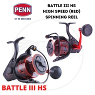 Penn Battle III High Speed HS Red Spinning Fishing Reel with Free Gift Penn Mesin Pancing SW