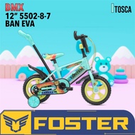 SEPEDA ANAK LAKI BMX FOSTER 5502-8-7 UKURAN 12 INCH USIA 2-4 TAHUN