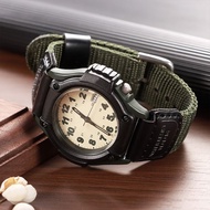 19mm Military Outdoor Bracelet for Casio FT-500WC-3B/5B Nylon Leather WatchBand for Men Women Canvas