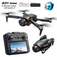 K21 Max Brushless Drone with Screen RC 4K HD Dual Camera 2.4G signal transmission  Remote Control Dr