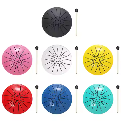 4 Inch 8 Notes Handpan Drum with Drum Mallet Percussion Instruments Sound Healing Instruments for Yo