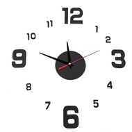 นาฬิกาควอตซ์เข็มสำหรับห้องนั่งเล่นตกแต่งบ้าน DIY นาฬิกาติดผนังกระจกอะคริลิคเลขโรมันสติ๊กเกอร์ติดผนัง3D