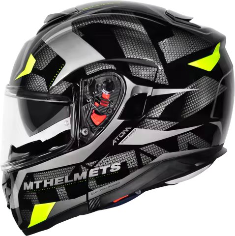 Motorcycle Helmets Flip up Mt Helmet Spain Atom Sv Dual Visors Quick Release Motocross Matt / Gloss