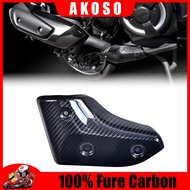 Real Carbon Fiber For Yamaha Tmax500 Tmax530 2015-2022 Tmax 500 530 560 Exhaust Pipe Cover Protector Motorcycle Deco Accessories