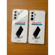 Shockproof silicone case for samsung A16/A36/A56 transparent shockproof 4 corners
